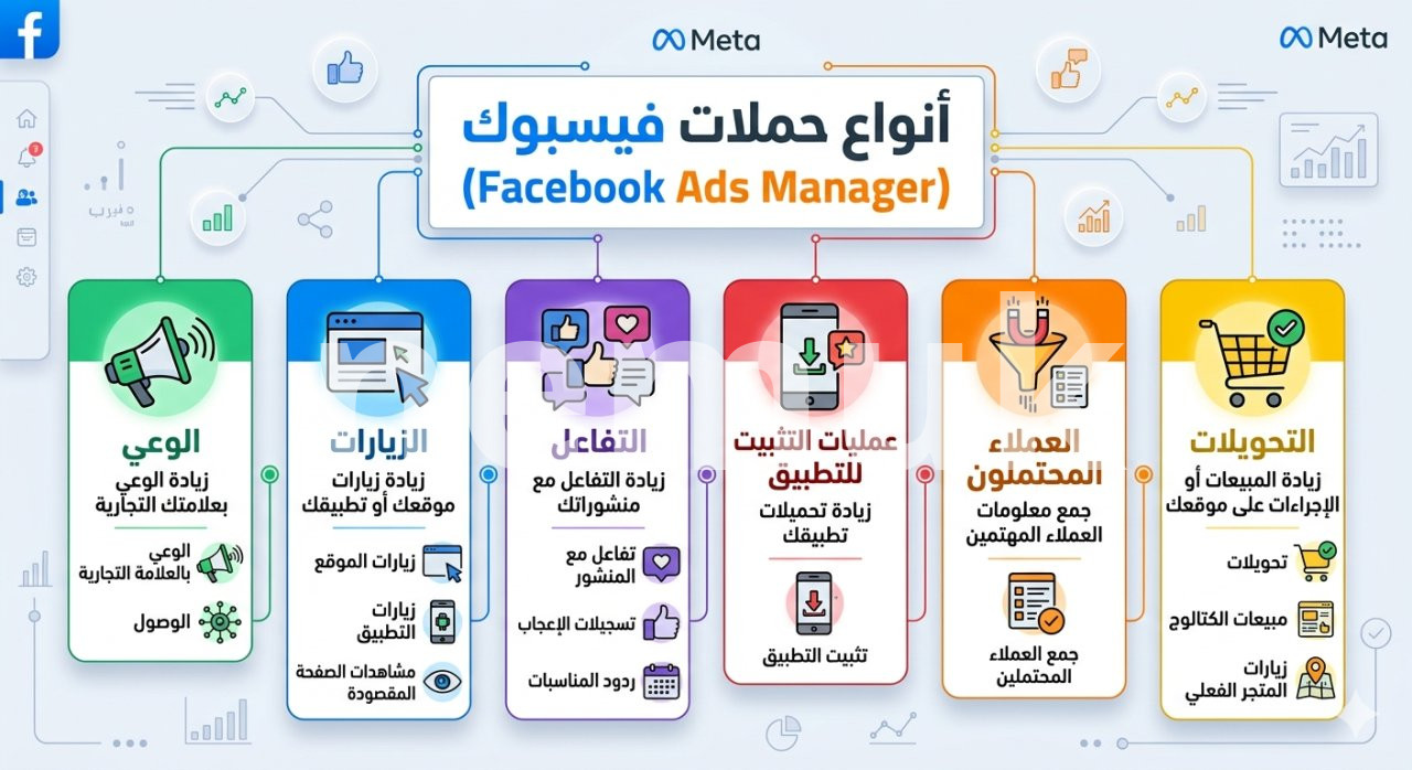 أنواع حملات فيسبوك Ads Manager بالتفصيل