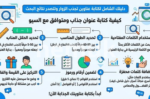 كيفية كتابة عنوان جذاب ومتوافق مع السيو 2026