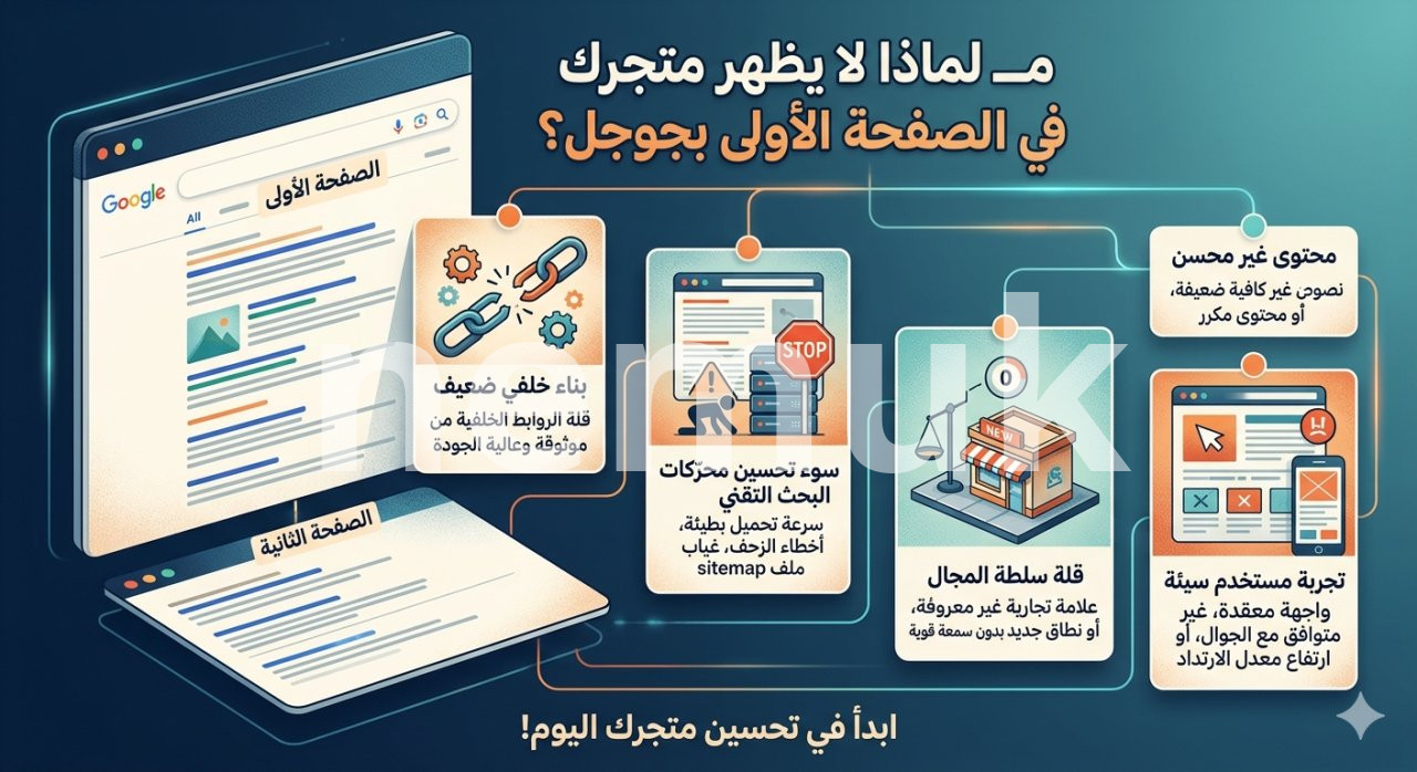 لماذا متجرك لا يظهر في الصفحة الأولى بجوجل