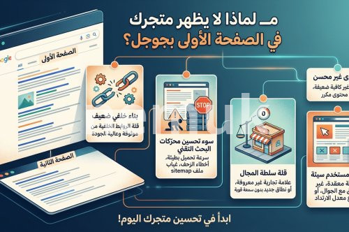 لماذا متجرك لا يظهر في الصفحة الأولى بجوجل