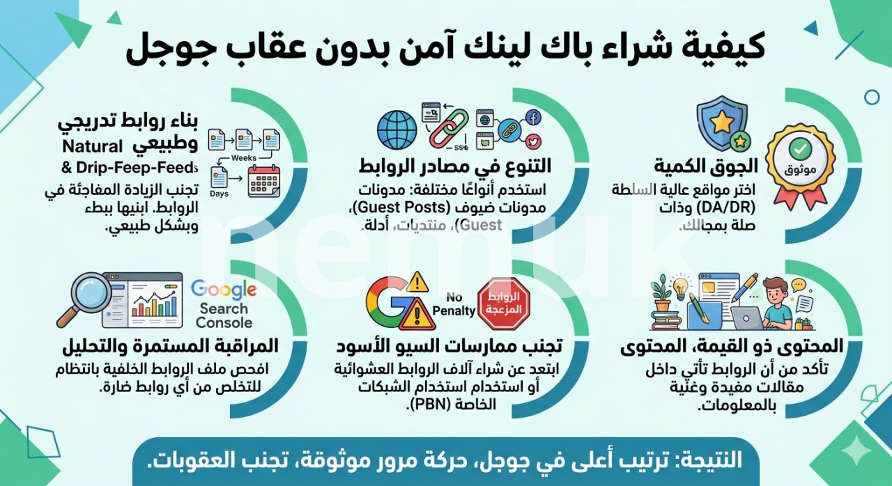 كيفية شراء باك لينك امن بدون عقاب جوجل